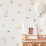 استیکر خرگوش و پروانه